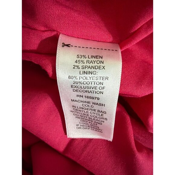 NWT Cupio Linen Brightrose Tiered Maxi Skirt Size S - Picture 5 of 5